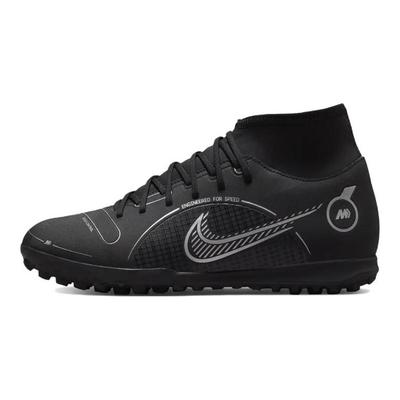 Buty piłkarskie Mercurial Superfly 8 Club TF Czarne Metaliczne Srebrne Unisex Średni Popiel DJ2909-007