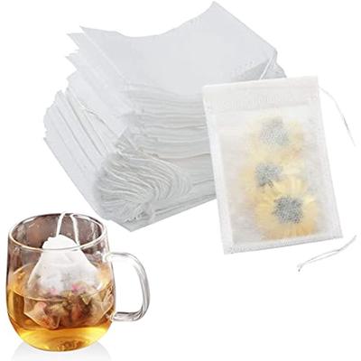 200 Piezas Bolsas Ataduras al Vacío 7cm X 9cm Bolsas Desechables con Cordón Bolsas de Té Bolsas de Té Aromático Especias Vainilla Lavanda Café