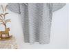 Men's Mid-Length Cotton Gauze Kimono Robe - Seigaiha Pattern, Lightweight and Loose-Fit Pajama-Style Bathrobe