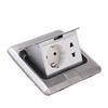 Floor Socket Waterproof 16A 2 Port Sealing Simple Feel Use Safety Durable Silver Bounce Floor Socket 250V