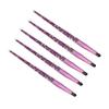 5pcs Lip Brush Glitter Handle Soft Hair Lip Makeup Brush Cosmetic Tool for Eyeshadow Foundation