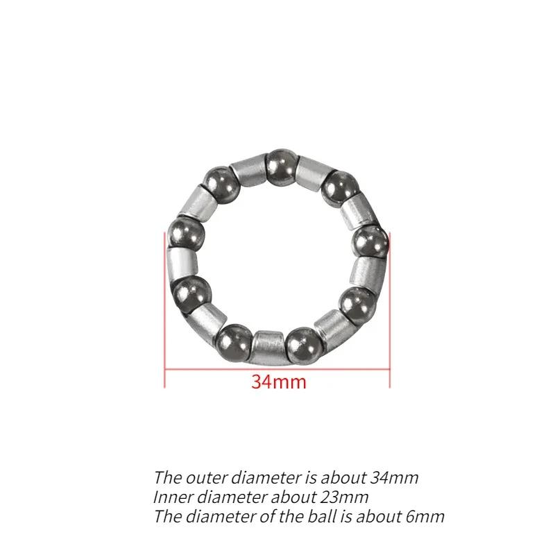 2PCS Bicycle Front Fork Ball Bearing Group Mountain Bike Bead Front Middle and Rear Axle Integrated Ball Frame Bearings