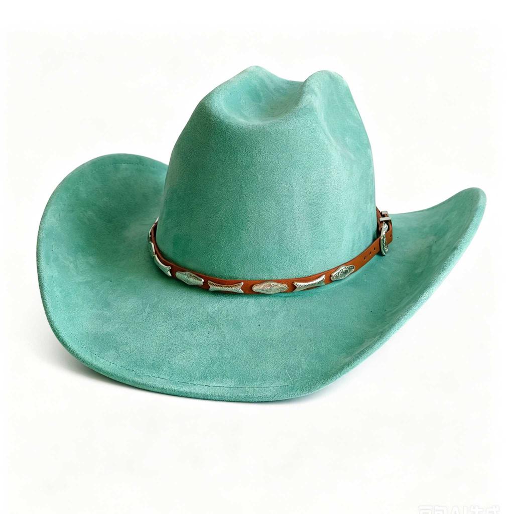 Western Vegan Suede Hat Cowboy Hat Jazz Panama Hat Unisex Women'S Hat Wide Brim Cowboy Hat Women'S Hat Chapu Cowboy