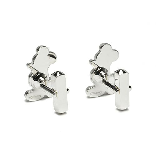 Mickey Cufflinks Love Mens Silver Suit Business Formal DISNEY Tie Bar Simple Wedding Fathers Day Gift