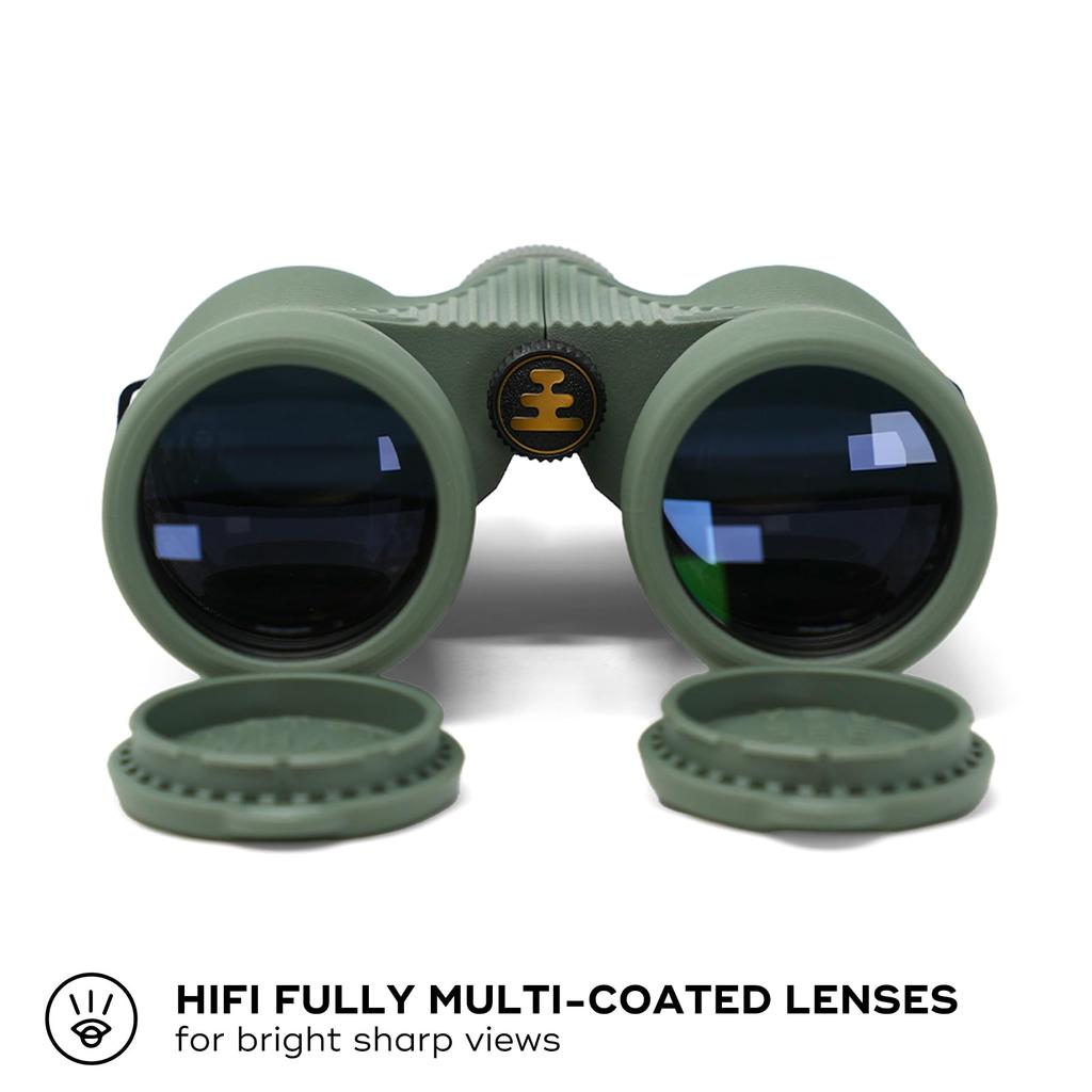 FIELD ISSUE 10x42 CALIBER BINOCULARS 10x 42mm Sage High for Outdoor Sports Live (Field Issue) Magnification, Aperture, Green, Waterproof, Performance,