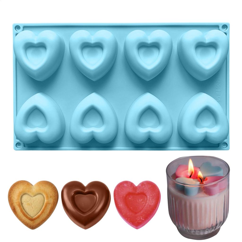 Heart Shaped Silicone Cake Mold Heart Chocolate Pastry Molds DIY Baking Decoration Kitchen Ice Cubes Crystal Epoxy Mould