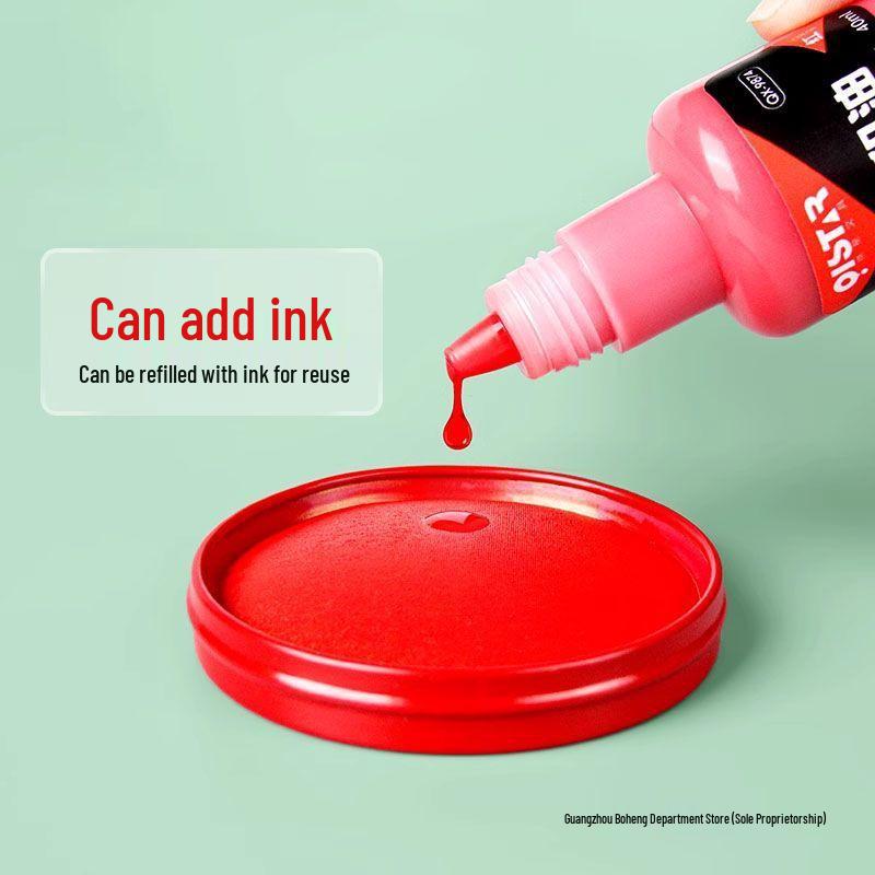 Seal Red Mud Quick-Drying Ink Pad for Stamps and Fingerprints
