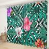 Green Plant Plantain Leaf Curtain Cloth Bedroom Living Room Balcony Blackout Curtain Office Hotel Thermal Insulation Curtain