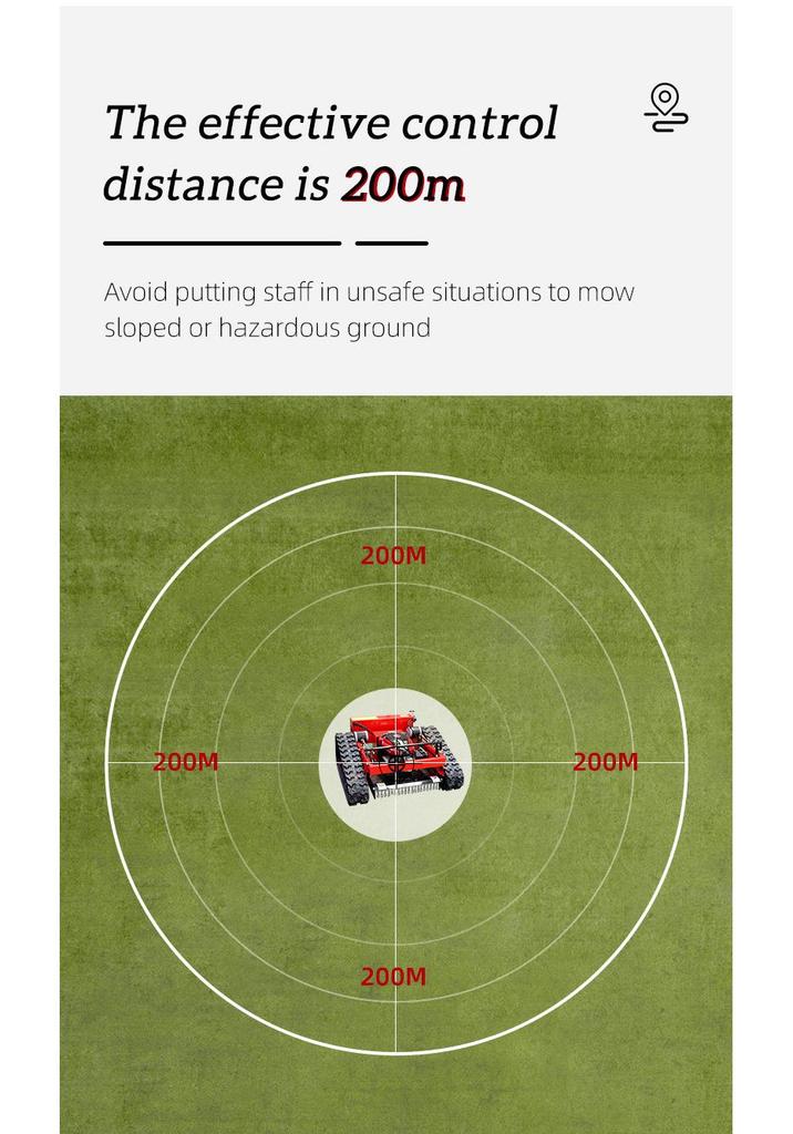 Self-Propelled Remote Control Mower: Tracked Weeder for Overgrown Lawns In Southeast Asia