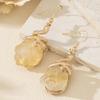 1 Pair of Small Snake Hovering Rough Stone Earrings, Earrings, Retro Style, Classic Temperament, High Sense, New