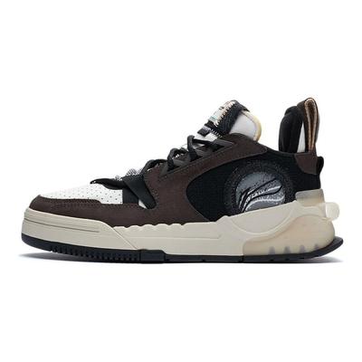 Li Ning Qiyuan Stoff Synthetikleder Wildleder Bequem Vielseitig Rutschfest Abriebfest Leicht Low-Top Skateschuhe Herren Sneaker AGCR447-2