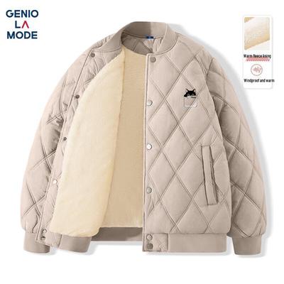 GENIOLAMODE Men's Casual Winter Padded Baseball Jacket