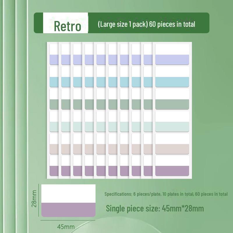 Custom Morandi Index Label Sticky Notes – Fluorescent Bookmarks for Students