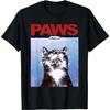 PAWS Parody Cat Mouse Humorous Cat Chasing Mouse Kitten T-Shirt