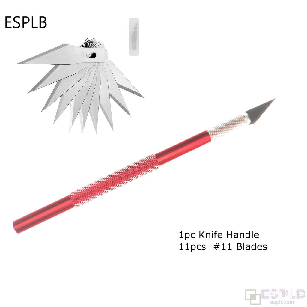 Engraving Non-Slip Metal Scalpel Knife Kit + 50/20/10/5pcs #11 Blades Cutter Craft Knives for Mobile Phone PCB Repair Hand Tools