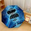 BIRMINGHAM CITY Football Automatic 3‑Fold Umbrella 8‑Rib Windproof Folding Umbrella Sun Rain Protection For Outdoor Travel Daily Use