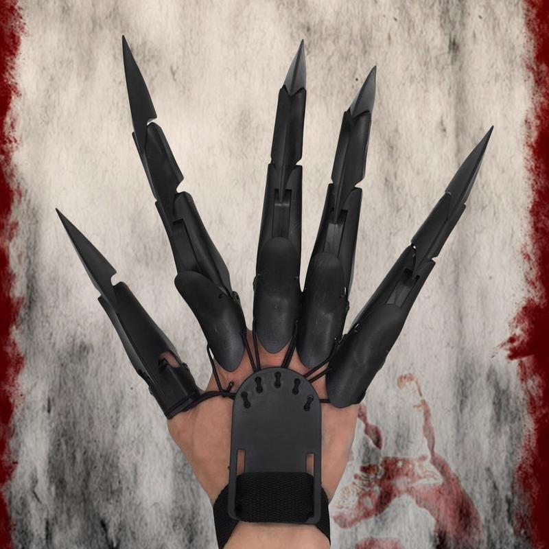 Halloween Artikulerte Fingre Lette å Ta På og Av 3D-Printede Fingerforlengere Skummel Skjeletthånd Beinklo For Halloween