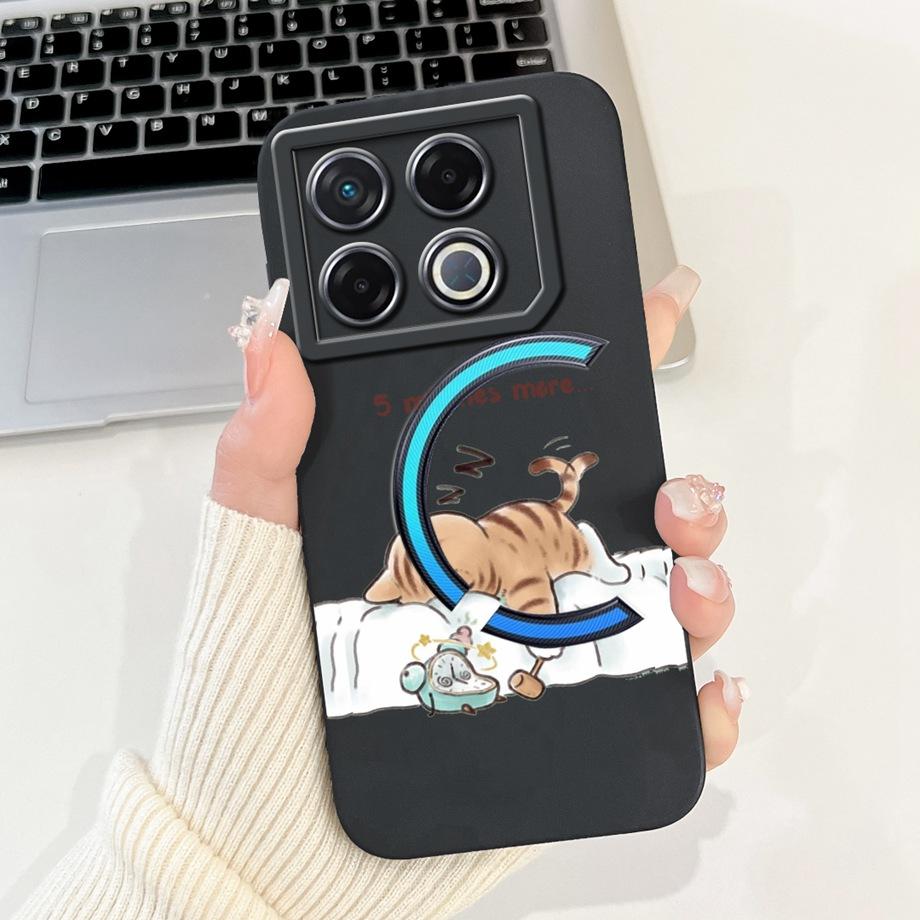 Soft Silicone TPU Matte Funda For Infinix GT 20 Pro / Infinix X6871 GT20Pro Phone Case Back Cover Astronaut Moon Night Painted