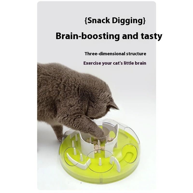 Pet Cat Food Slow Feeder Jungle Design Puppy Anti Slip Treat Dispensing Toy Bowl Puzzle Slow Feeder Tray Pets Supplies