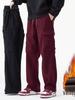 Men's Winter Corduroy Work Pants: Fleece-Lined, Thick, Loose, Wide-Leg, Straight Casual.