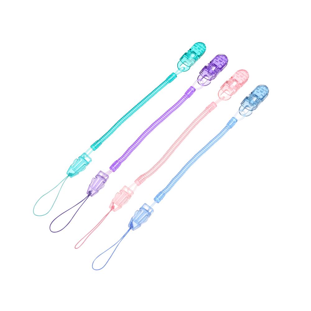 Baby Infant Toddler Dummy Pacifier Spring Soother Nipple Clip Chain Holder Strap Baby Chew Toy for Baby