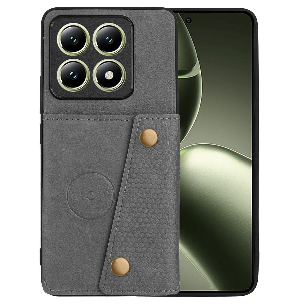 For Xiaomi 14T Pro Case Card Slots Kickstand Leather+TPU Phone Cover