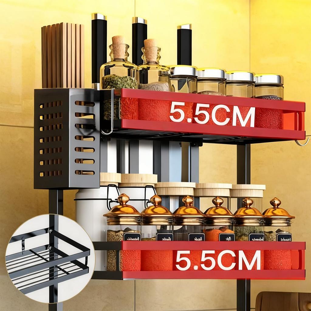 Sunhot Spice Condiment Knife Kitchen Soy Sauce Bottle Cutting Board Dish Large 3-Tier Rack, Storage, Holder, Storage, Storage, Storage, Storage,