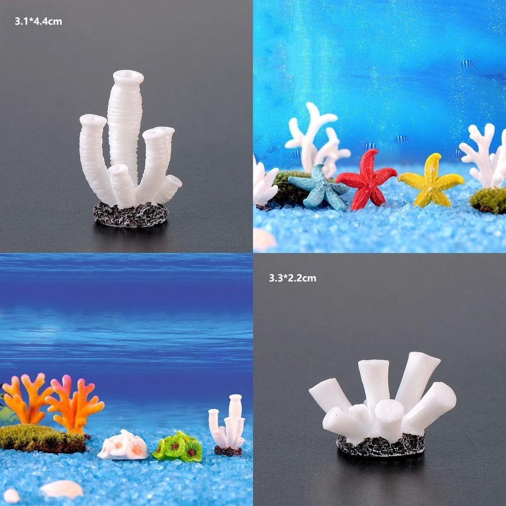 Realistic Resin Coral Aquarium Fish Tank Decoration Miniature Gift Diy Starfish