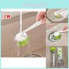 Long Handle Pp Kitchen Brush For Pots Dishes And Countertop Cleaning With Hanger