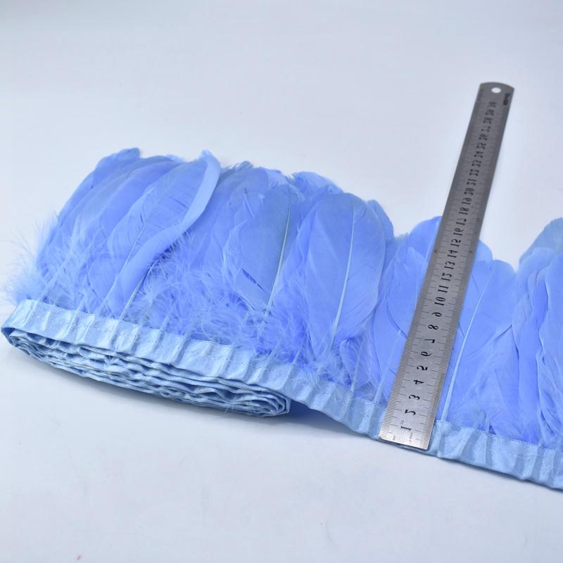 10Meters/lot Natural Goose Feathers Trimmings Fringe for Needlework Sewing Clothing Plume 15-20cm DIY Wedding Feather Decorative