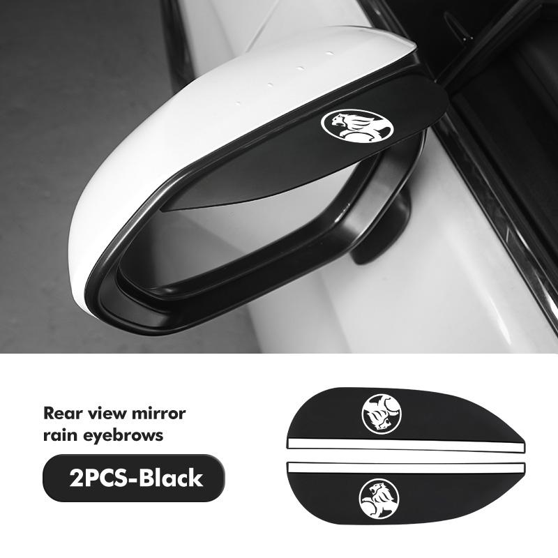 AXA1 2PCS Car Logo Rearview PVC Mirror Rain Eyebrow Auto Mirror Accessories For Holden HSV Commodore VT VX VU VY VZ VE Astra H SV