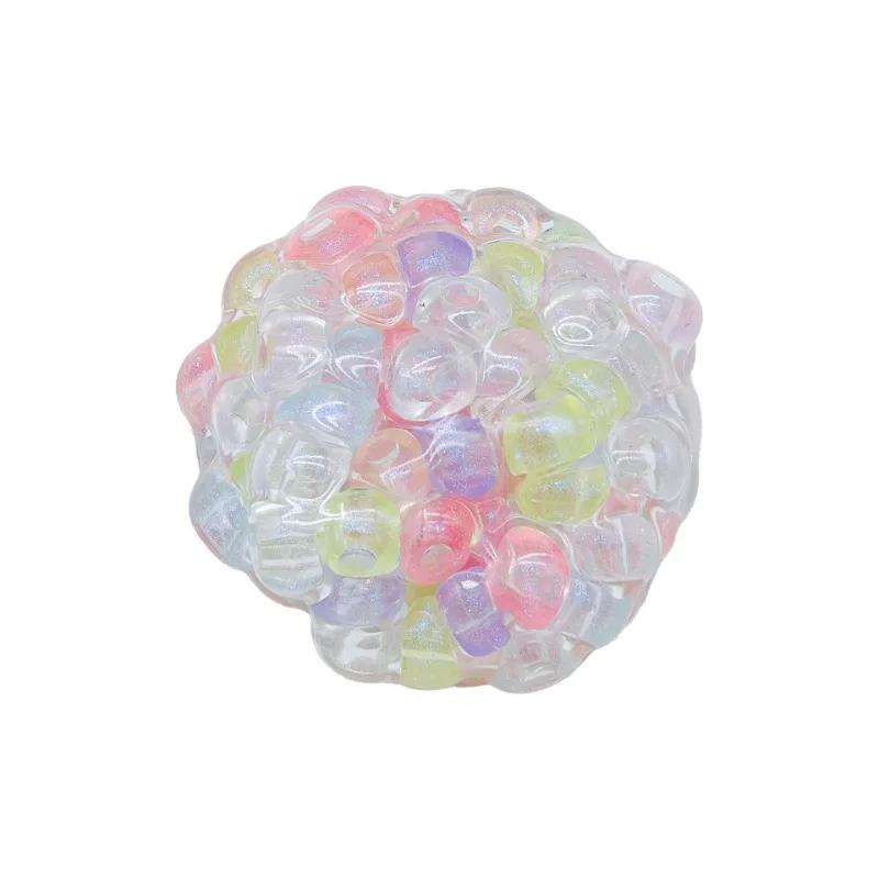 Pressure Relief Balls Set Handmade Kawaii Crystal Squishy No Air Stress Balls for Adults Portable Desk Toy for Anxiety Relief