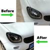 For Mercedes-Benz Smart 453 2015 2016 2017 2018 2019 2020 Headlight Eyebrow Eyelid Trim Lamp Cover Sticker Car Accessories
