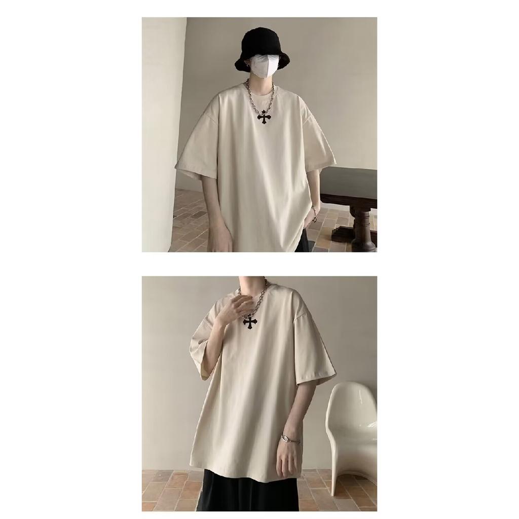 Men'S Trendy Letter Round Neck Printed Short Sleeved T-Shirt For Summer Ins Loose Casual Top