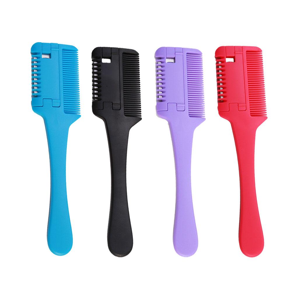 Hair Cutting Comb Shaving Hair Brushes with Razor Blades Hair Trimmer Cutting Thinning Tools Barbershop Hair Salon Styling Tools