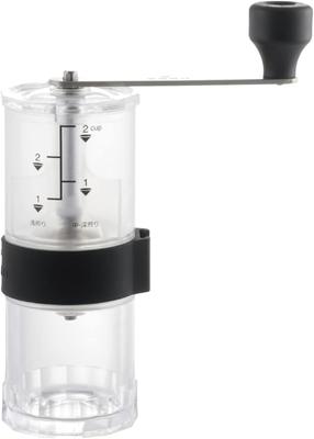 KOGU Coffee Tools Coffee Mill Manual In Hand Grinding Graduated Grinder Ceramic Blade Coarseness Adjustment Coffee Outdoor Camping Clear Outdoor Black