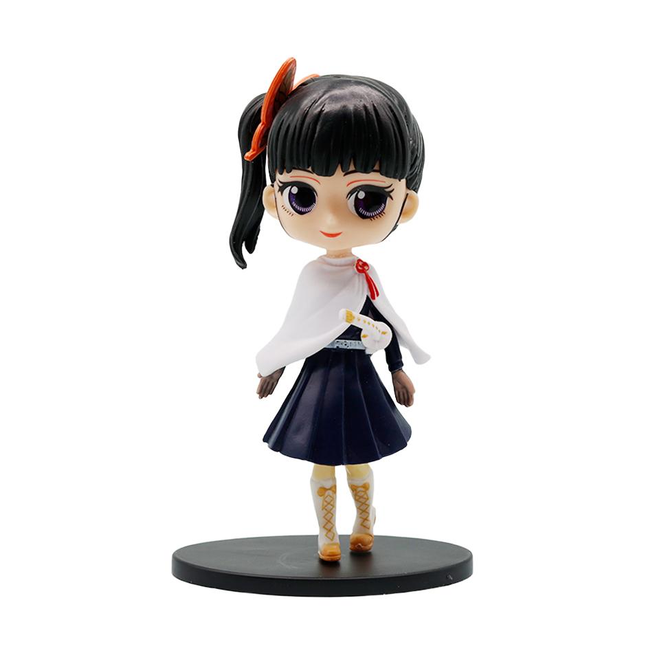 8Pcs Anime Demon Slayer Figure Doll Toy Nezuko Tanjirou Zenitsu Inosuke Kyoujurou Shinobu Giyuu Q Version Model Toy Kids Gifts
