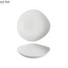 Irregular Ceramic Deep Plate Water Ripple Pure White Salad Plate Thick Soup Plate Dessert Dish Pasta Plates Creative Tableware