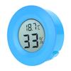 Mini Sirkulært Innfelt Digitalt LCD Termometer Hygrometer Fuktighets Temperaturmåler InnendørsBlå