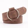 Womens Fashionforward Faux Leather Wide Belt With Elegant Smooth Buckle Design