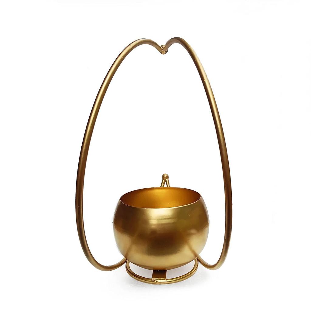 Diwali Gift Items for Home Decoration Tabletop, Side Table, Living Room, Home Office Decoration, Home Decorative Items, Golden 9 Inches Height