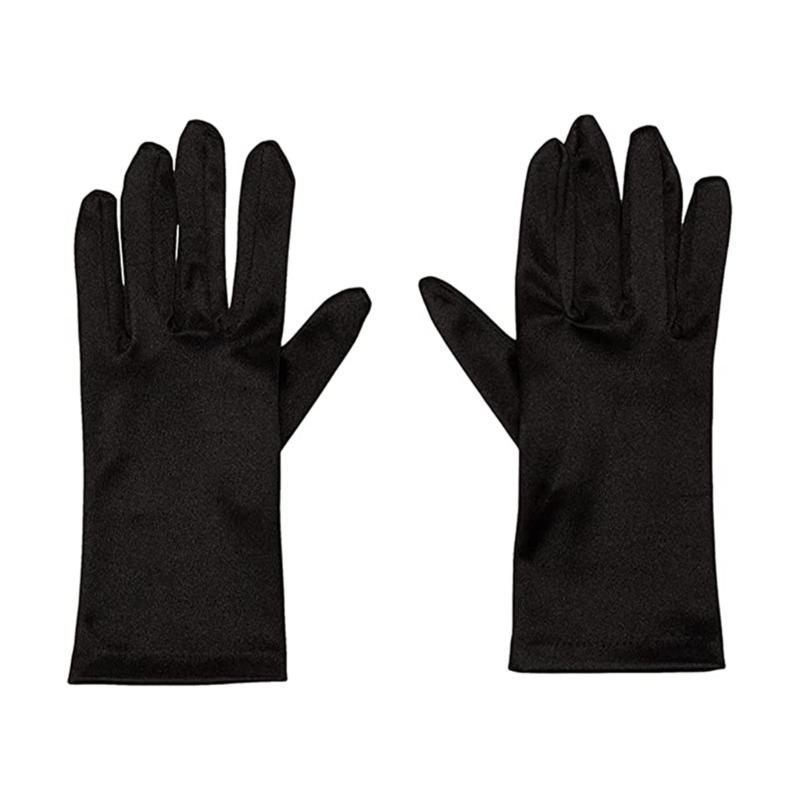 Stretch Short Gloves Evening Party Gloves Short Length Wrist Length Gown Gloves