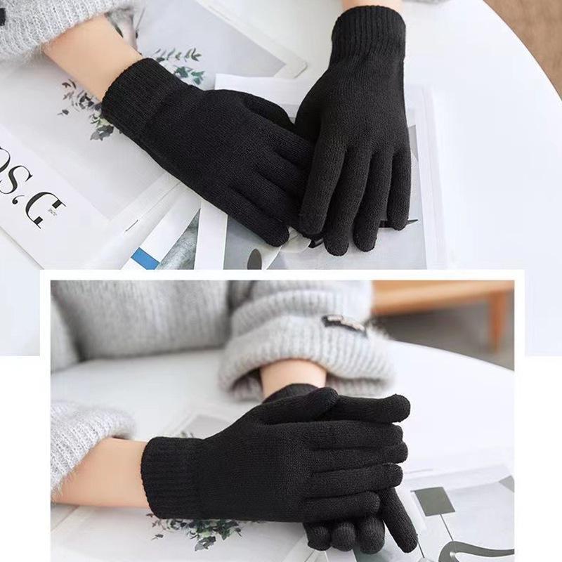 Warm Knit Touchscreen Gloves for Men, Women & Students - Versatile Cold Protection for Cycling & Everyday Use