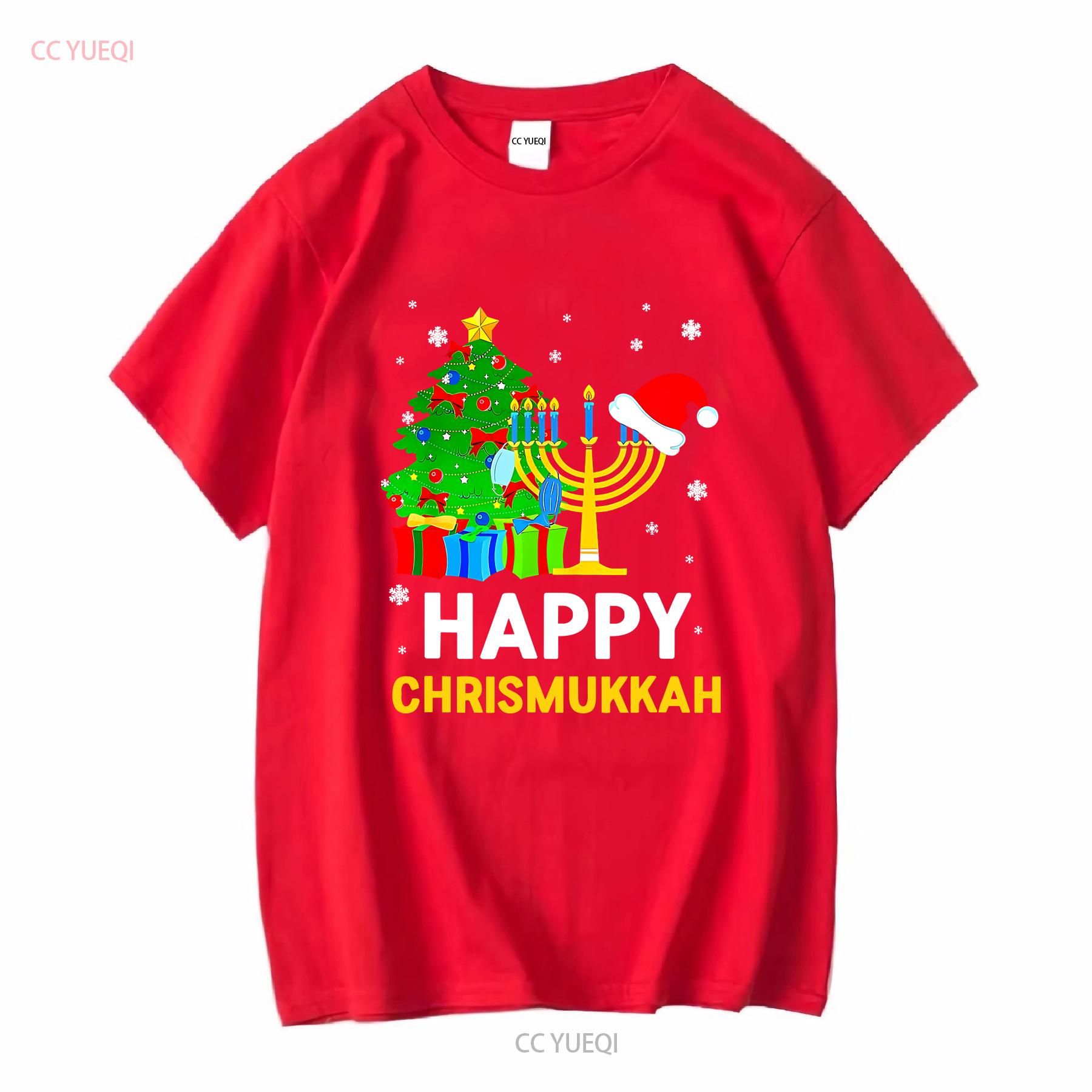Happy Chrismukkah Funny Hanukkah And Christmas 2022 Pajama T Shirt vintage Washed Comfortable Slightly Soft fashion homme S