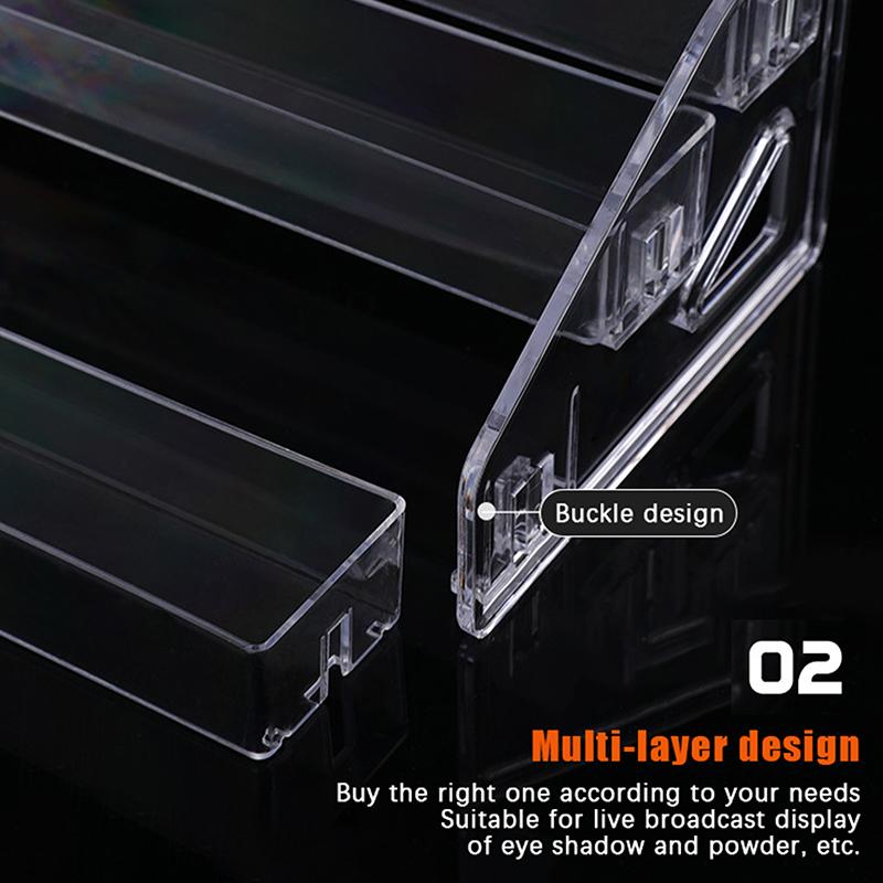3/5/7 Layer Clear Acrylic Nail Polish Display Stand Nail Art Uv Gel Shelf Cosmetics Eyeshadow Storage Rack Home Organizer
