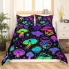 Psychedelic Mushroom Quilt Set Bedding Digital Printing Three-Piece Set For Bedroom Room Kit