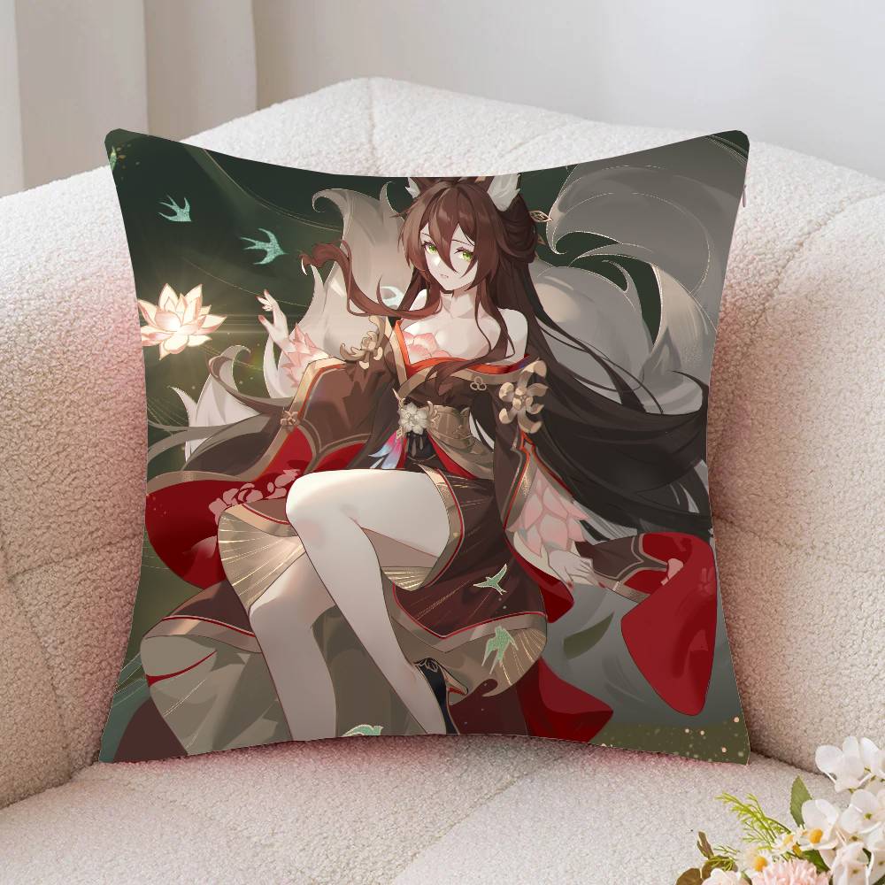 Animated Fugue From Honkai Star Rail Pillow Case Fashion Square Pillowcase Bedroom Sofa Room Ins Decoration Leisure