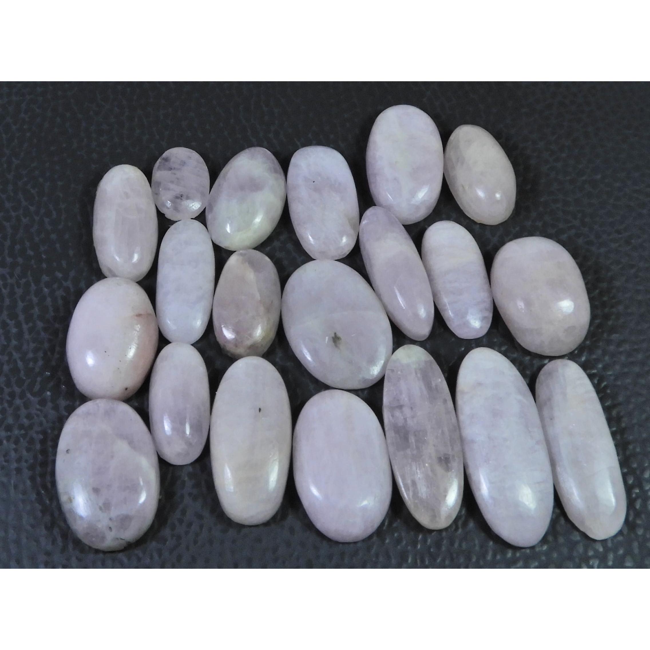 244Cts. Натуральный Розовый Кунцит Овальный Кабошон Драгоценный Камень 20 шт. Партия C-1152