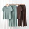 Women's Loose Casual Pajama Sets V-neck T-shirt and Pants