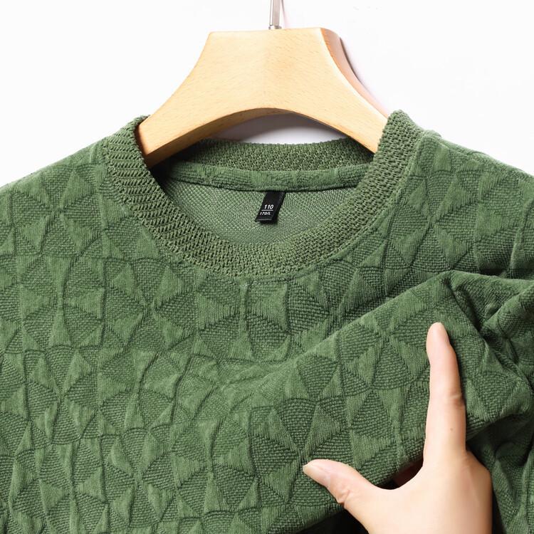 Men's Casual Round Neck Knit Sweater - Long Sleeve, Solid Color, Spring/Autumn Pullover Hoodie